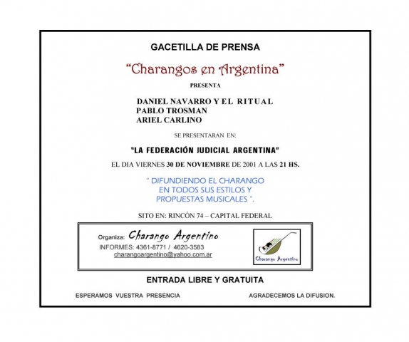 Charangos en Argentina 2001